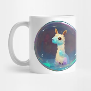 Cute llama in a bubble Mug